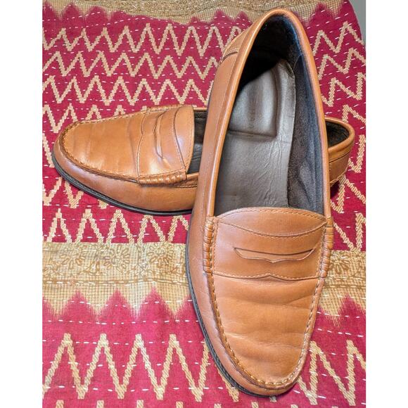 Cole Haan Mens 10M Brown Leather Penny Loafers Casual Dress Shoes C24507 Preppy main image 13
